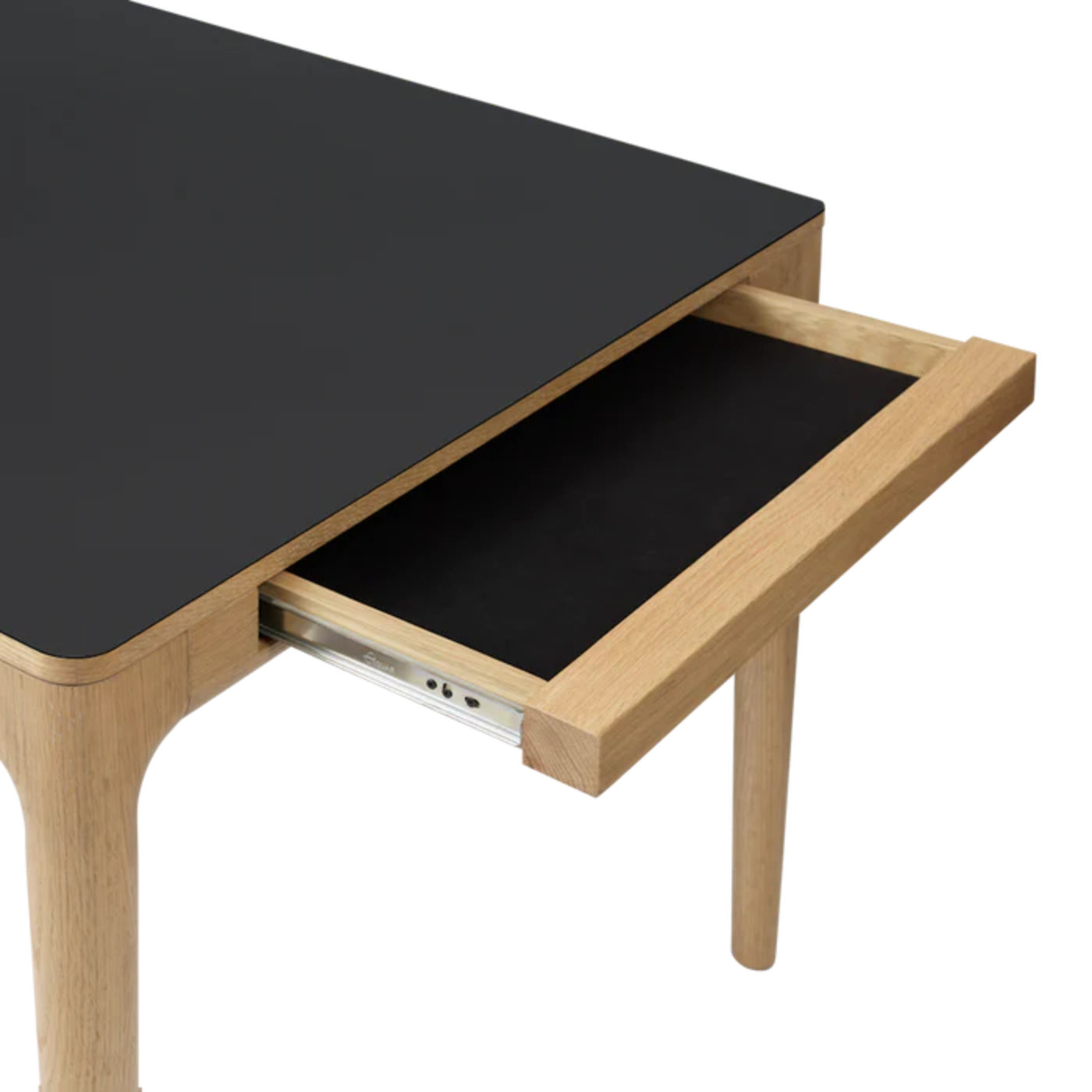 HEART'N'SOUL black extendable table with oak base