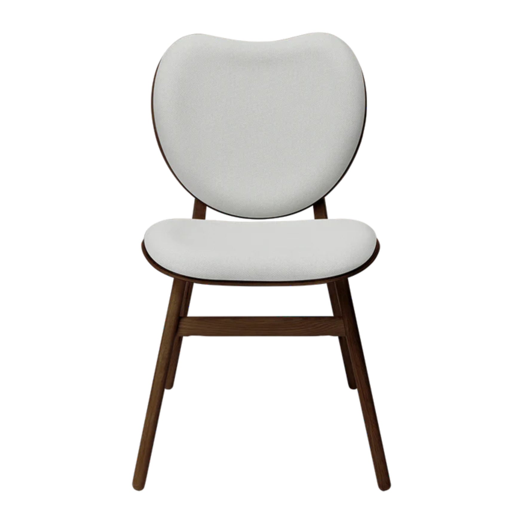 CONVERSATION chair white with dark oak base