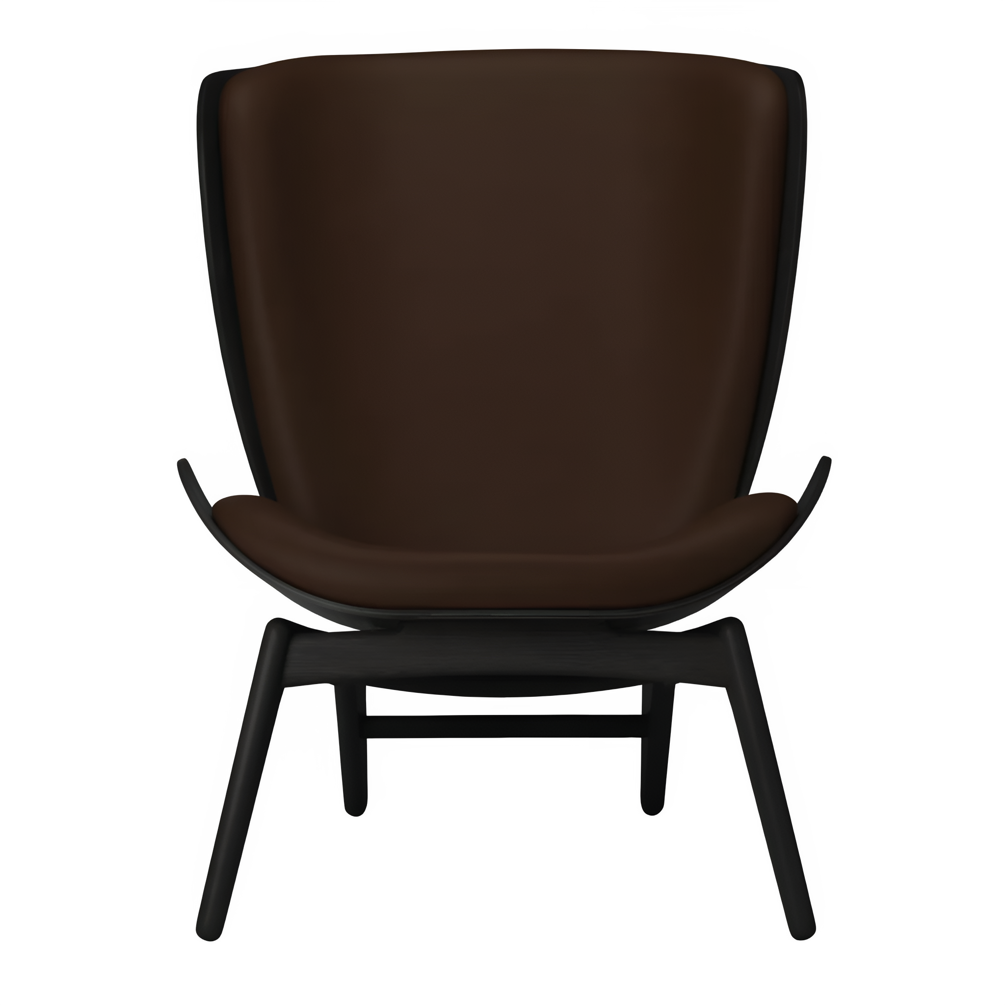Sessel READER braunes Leder mit schwarzem Gestell