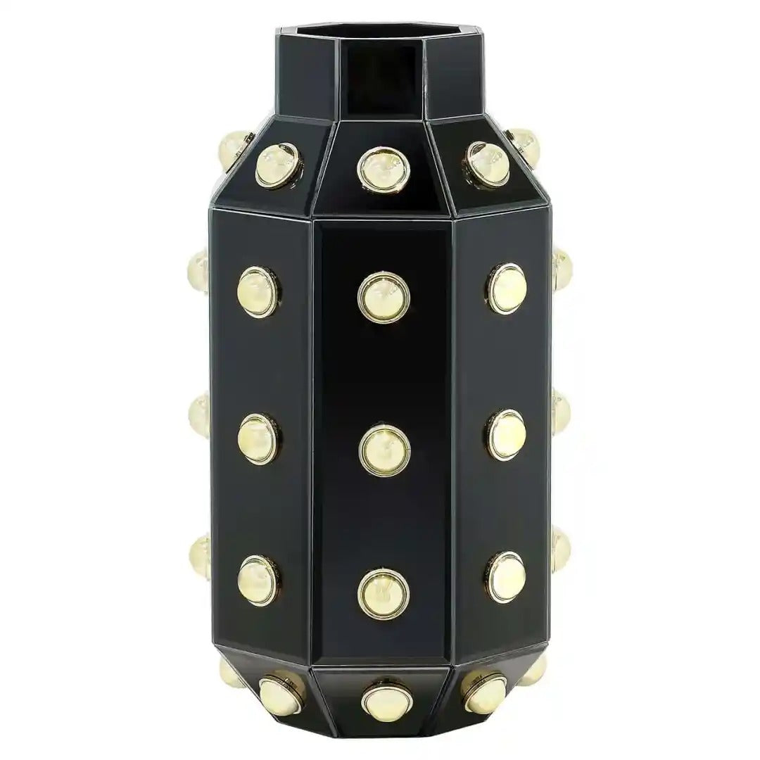 JUSTA vase black with gold