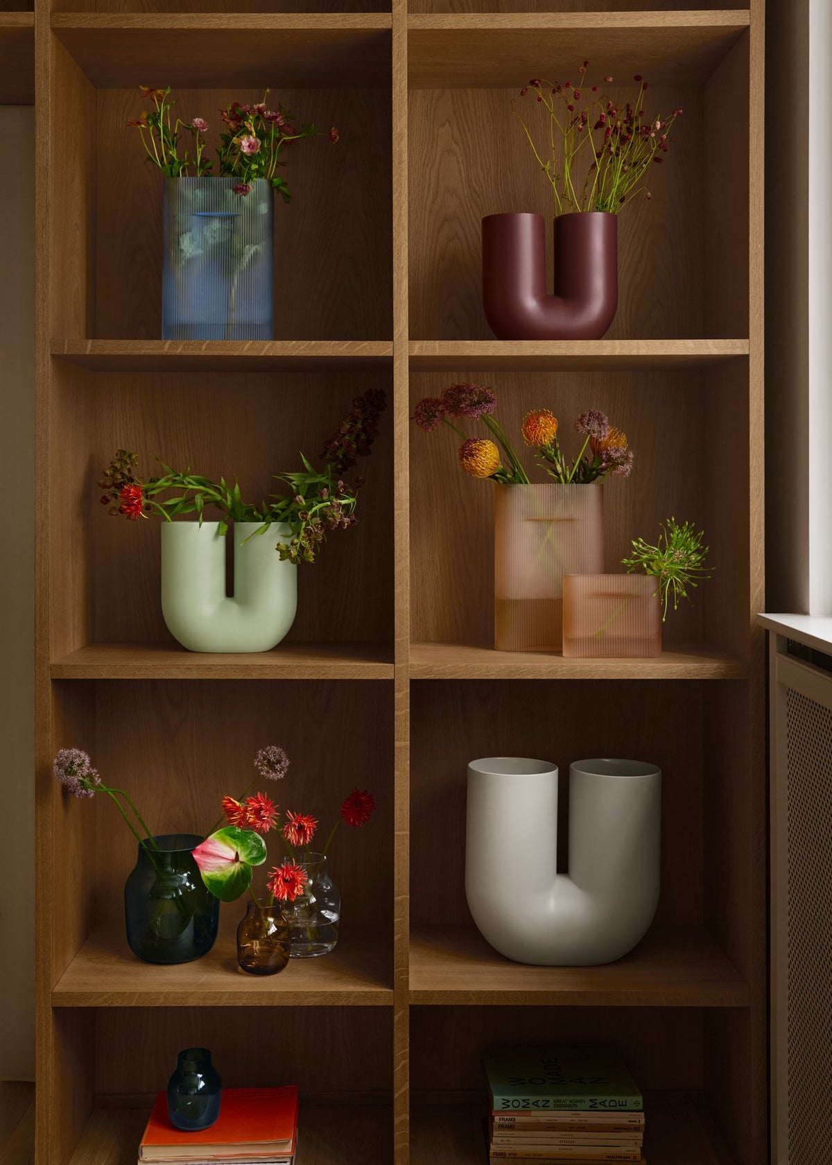 Keramikw vase RIDGE gebrochenes Weiß