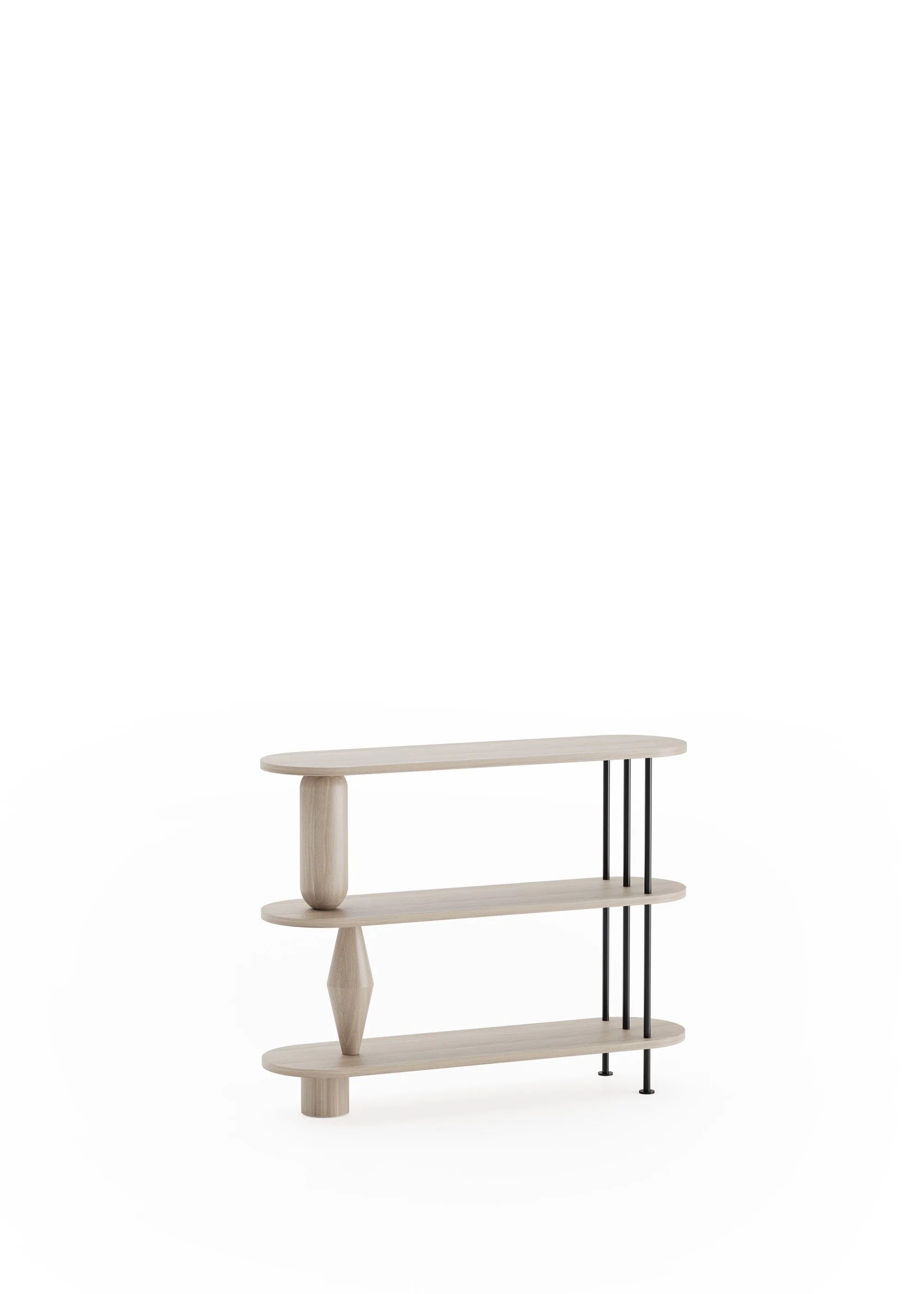 Regal VAZOO aus gebleichtem Eichenholz