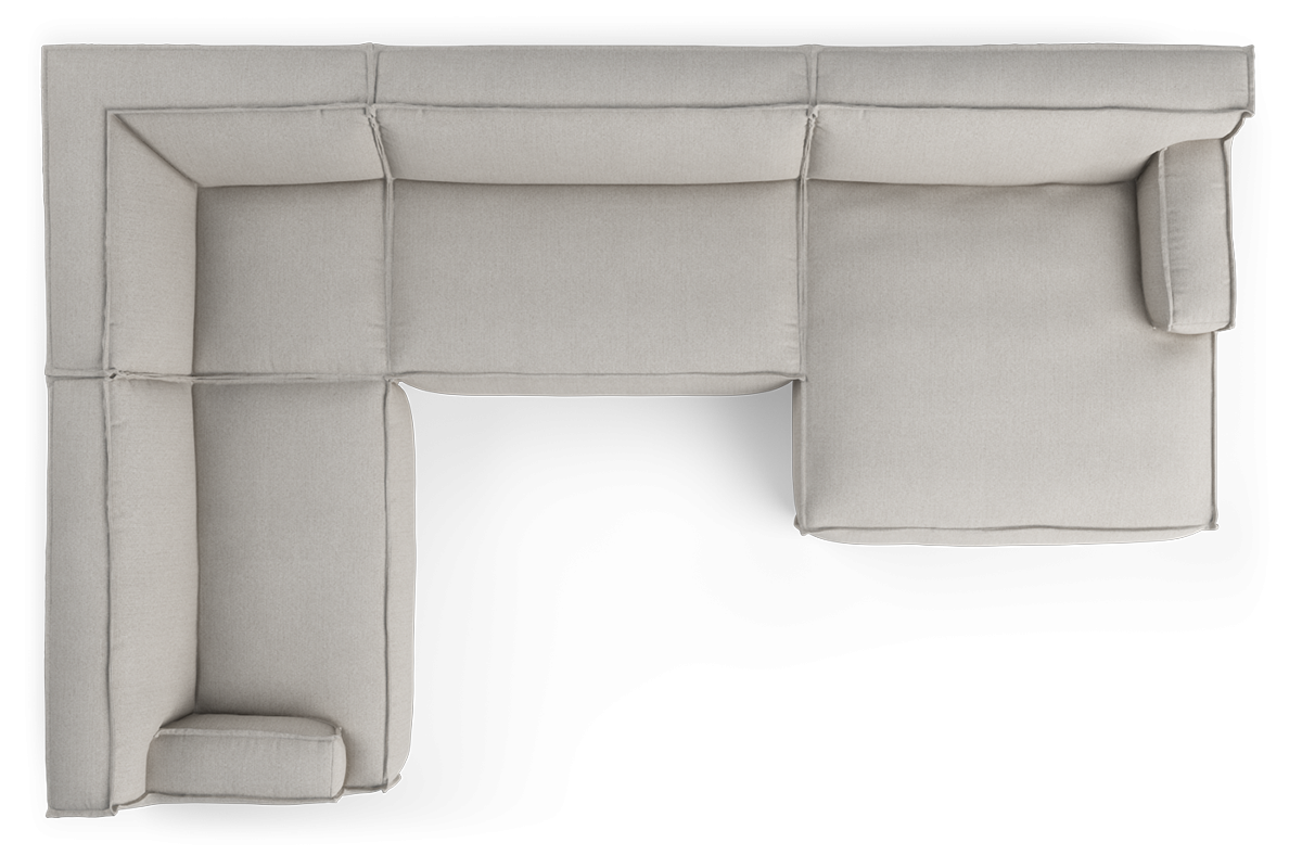 Right-facing U-shaped modular sofa DRIFTER upholstered