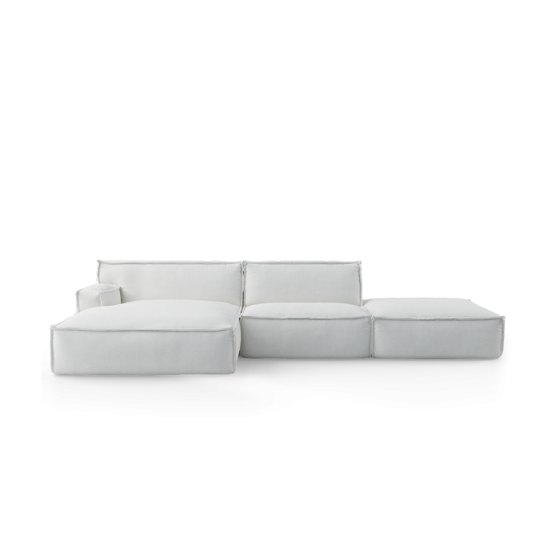 Left-facing open modular sofa DRIFTER upholstered