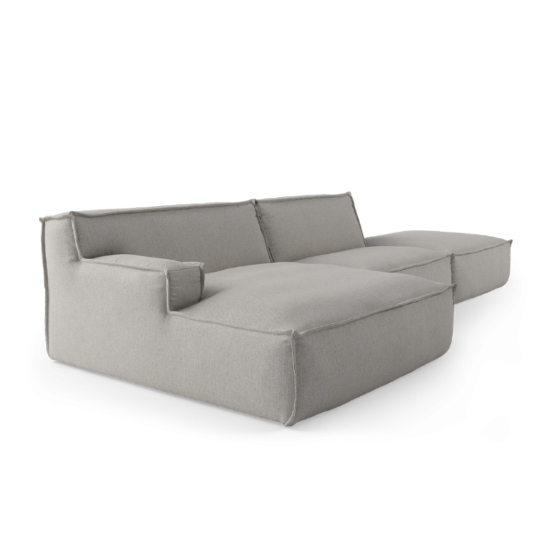 Left-facing open modular sofa DRIFTER upholstered