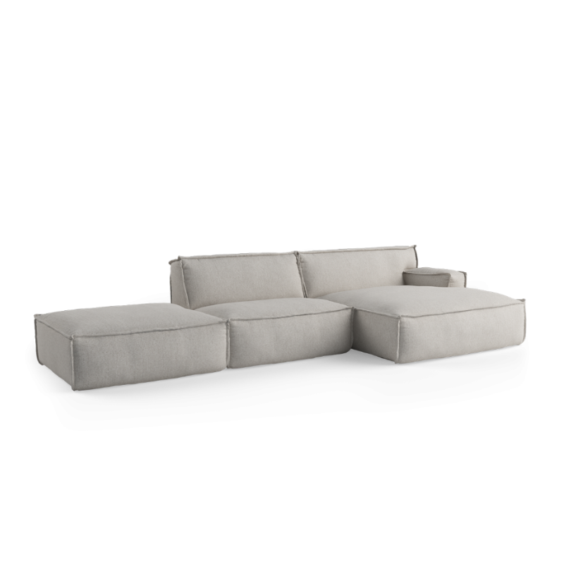 Right-facing open modular corner sofa DRIFTER upholstered