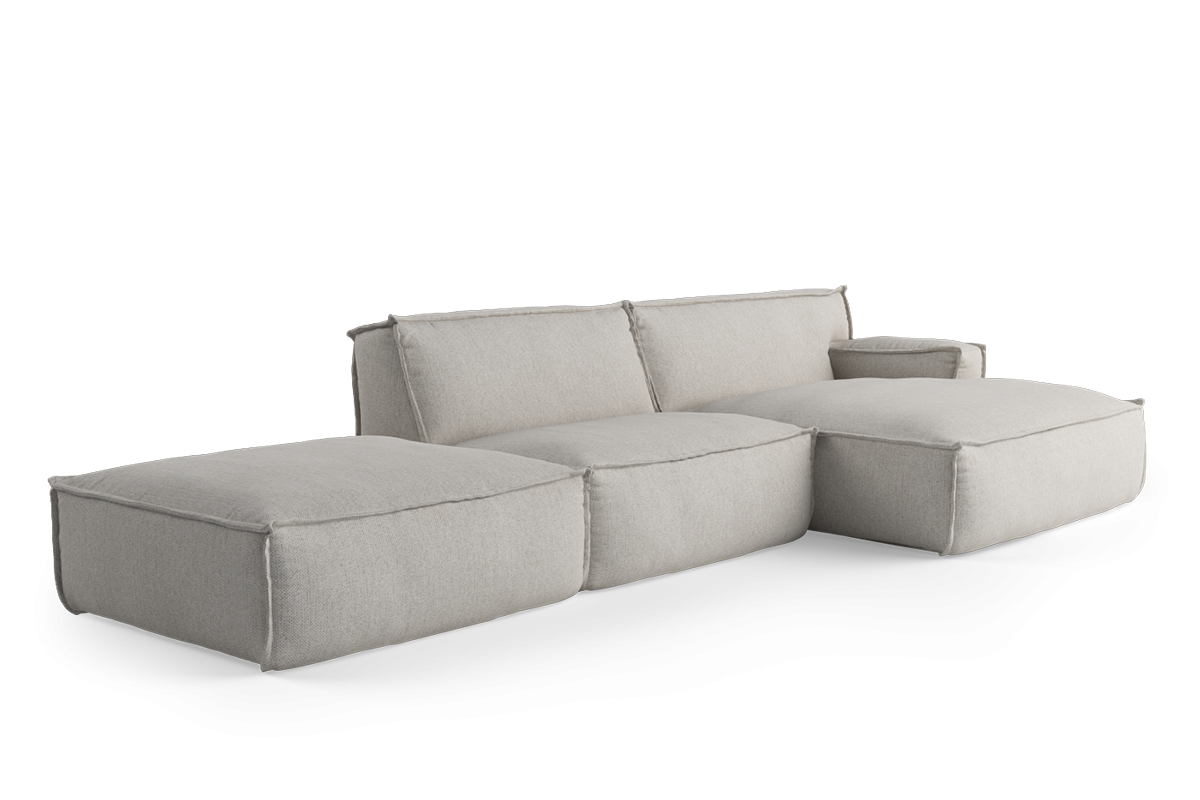 Right-facing open modular corner sofa DRIFTER upholstered