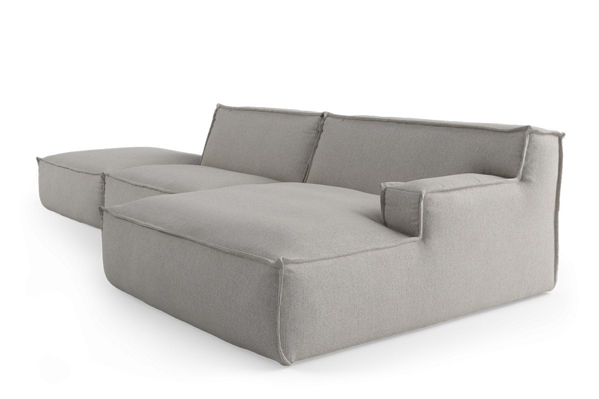 Right-facing open modular corner sofa DRIFTER upholstered