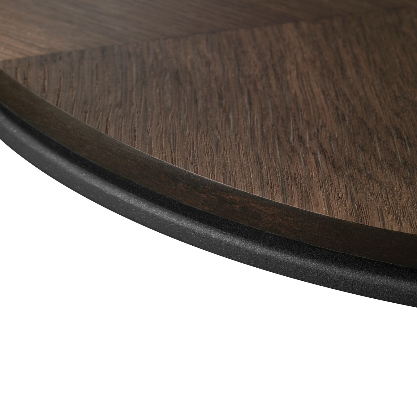 Side table 421 dark oak veneer with dark aluminum base