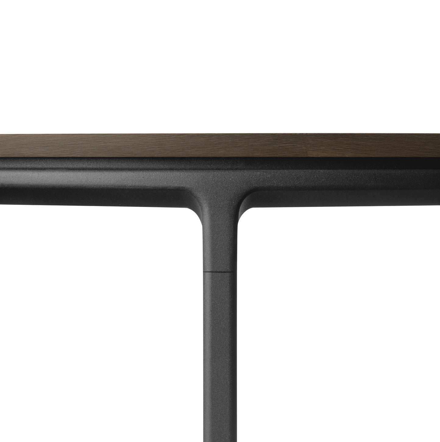 Side table 421 dark oak veneer with dark aluminum base