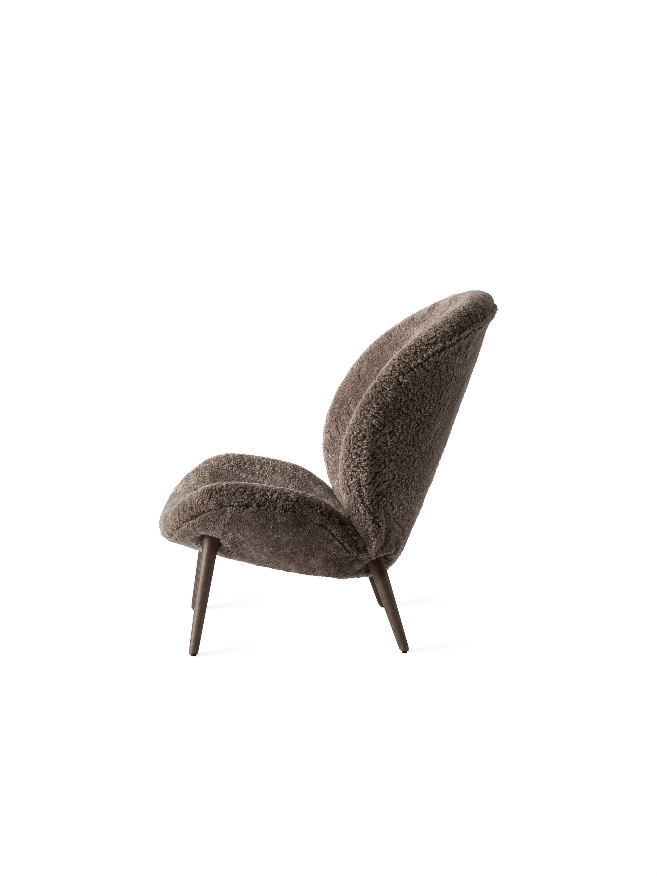 Lodge Armchair in Brown Sheepskin with Dark Oak Base