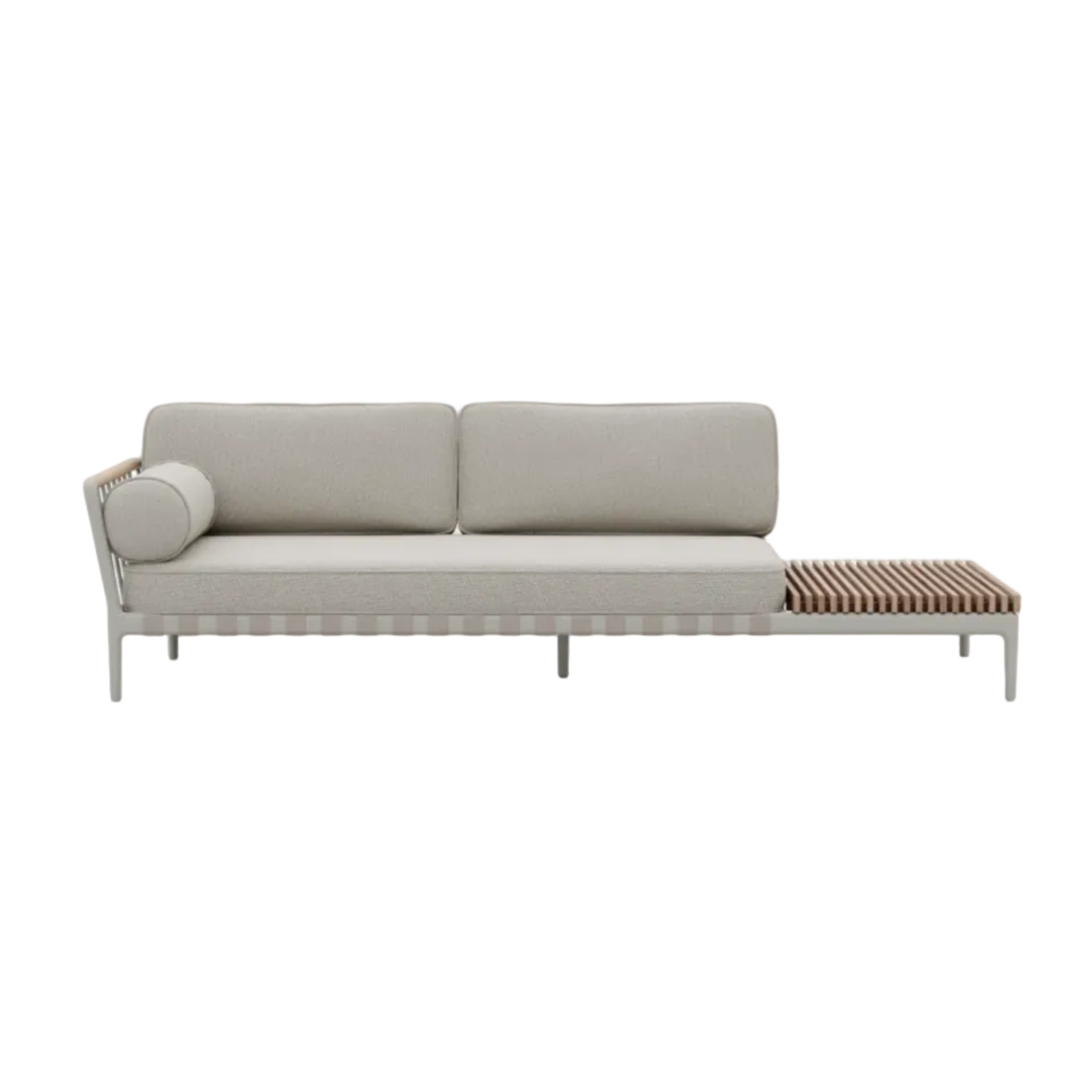 Sofa zewnętrzna 2-osobowa prawostronna 720 jasnoszary – Vipp