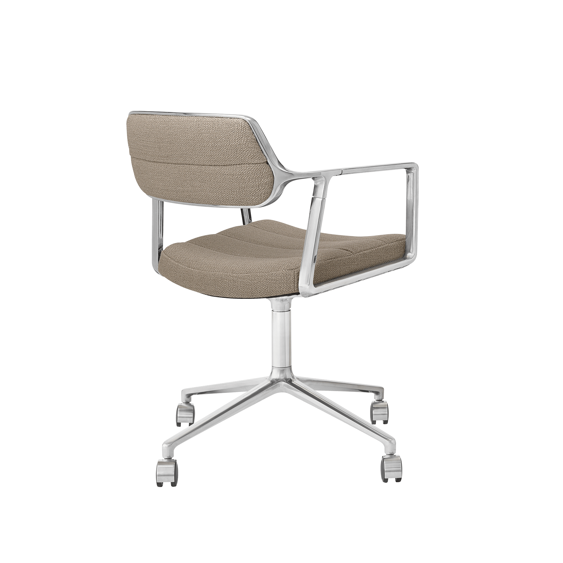 Office chair 453 sand fabric with metal base