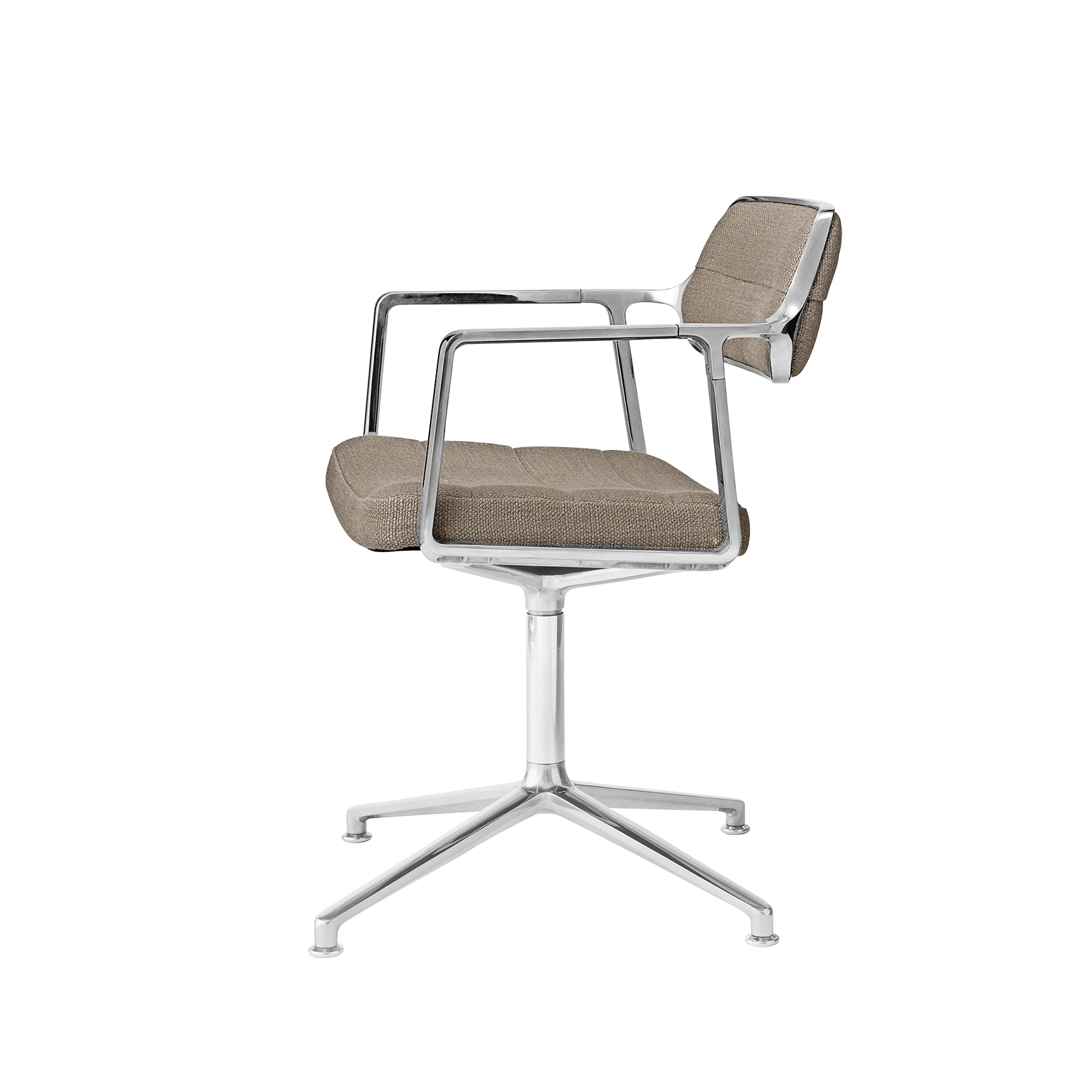 Office chair 453 sand fabric with metal base