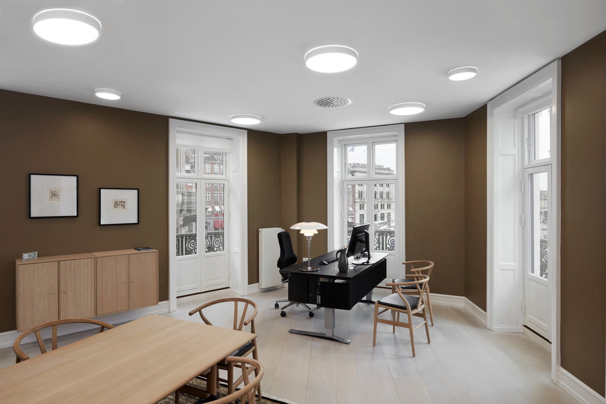 Plafon podtynkowy LP SLIM ROUND SEMI-RECESSED czarny