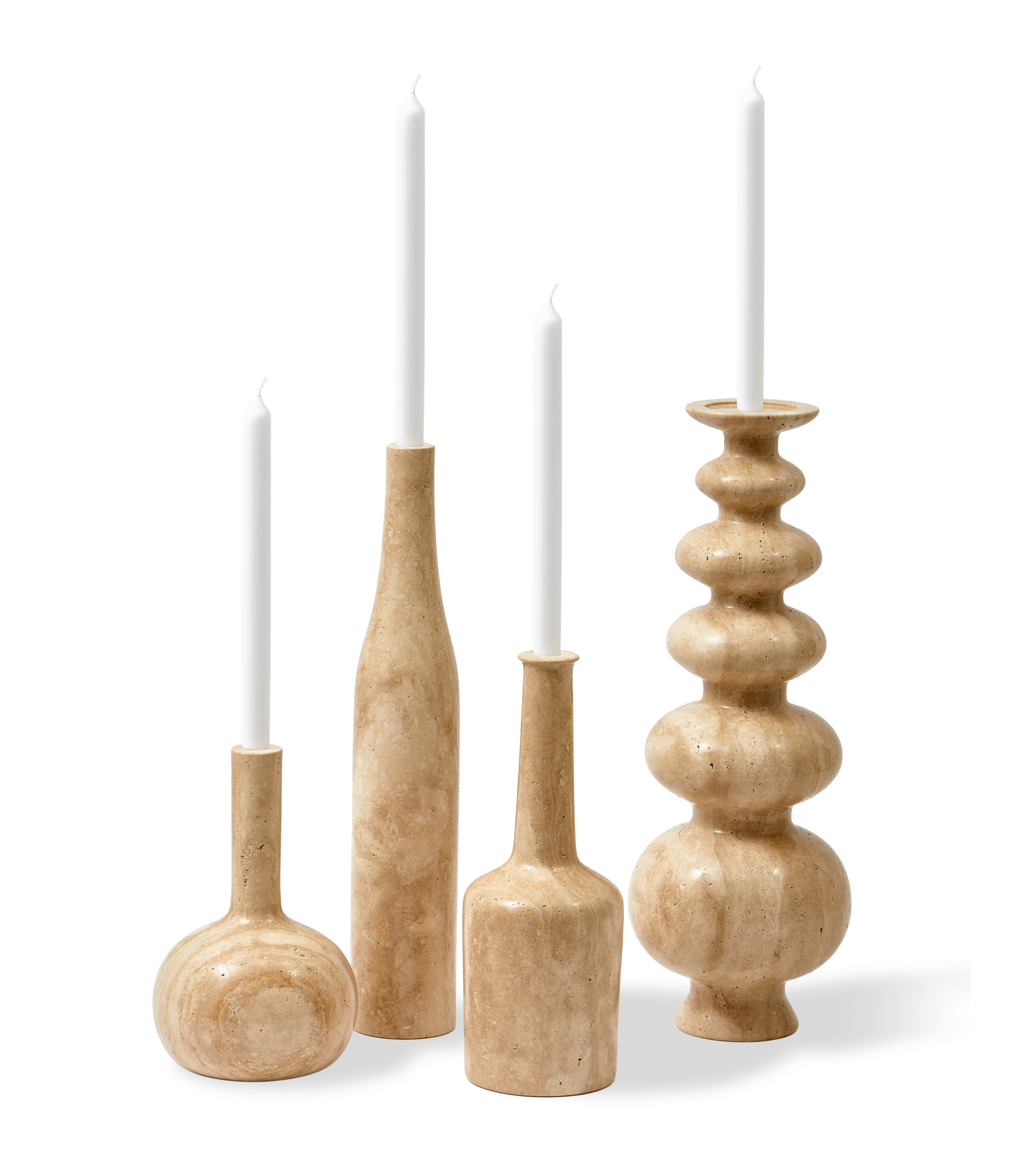 HERITAGE BELL Kerzenständer beige Travertin