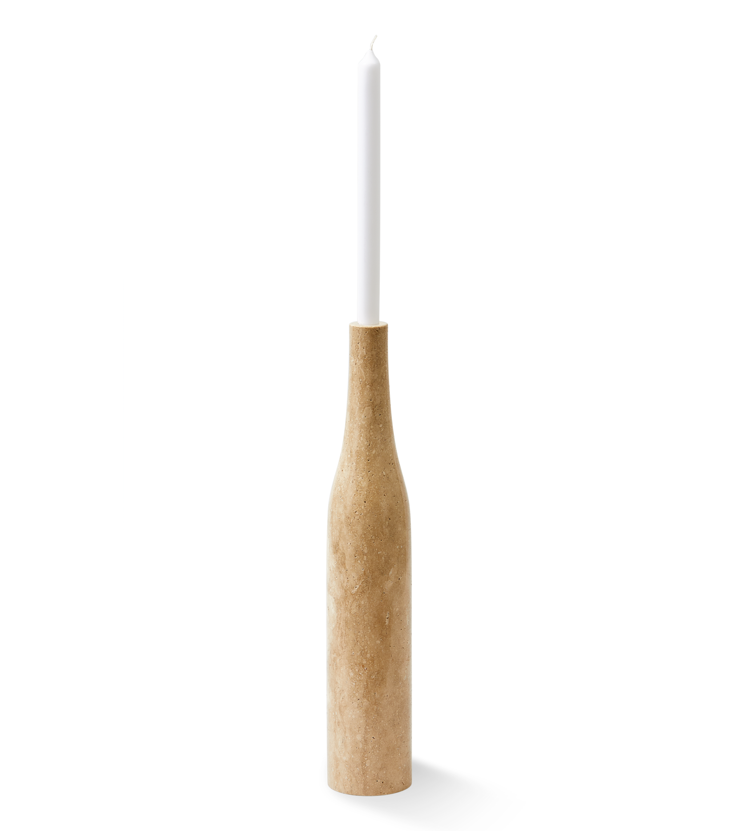 HERITAGE BOTTLE Kerzenständer beige Travertin