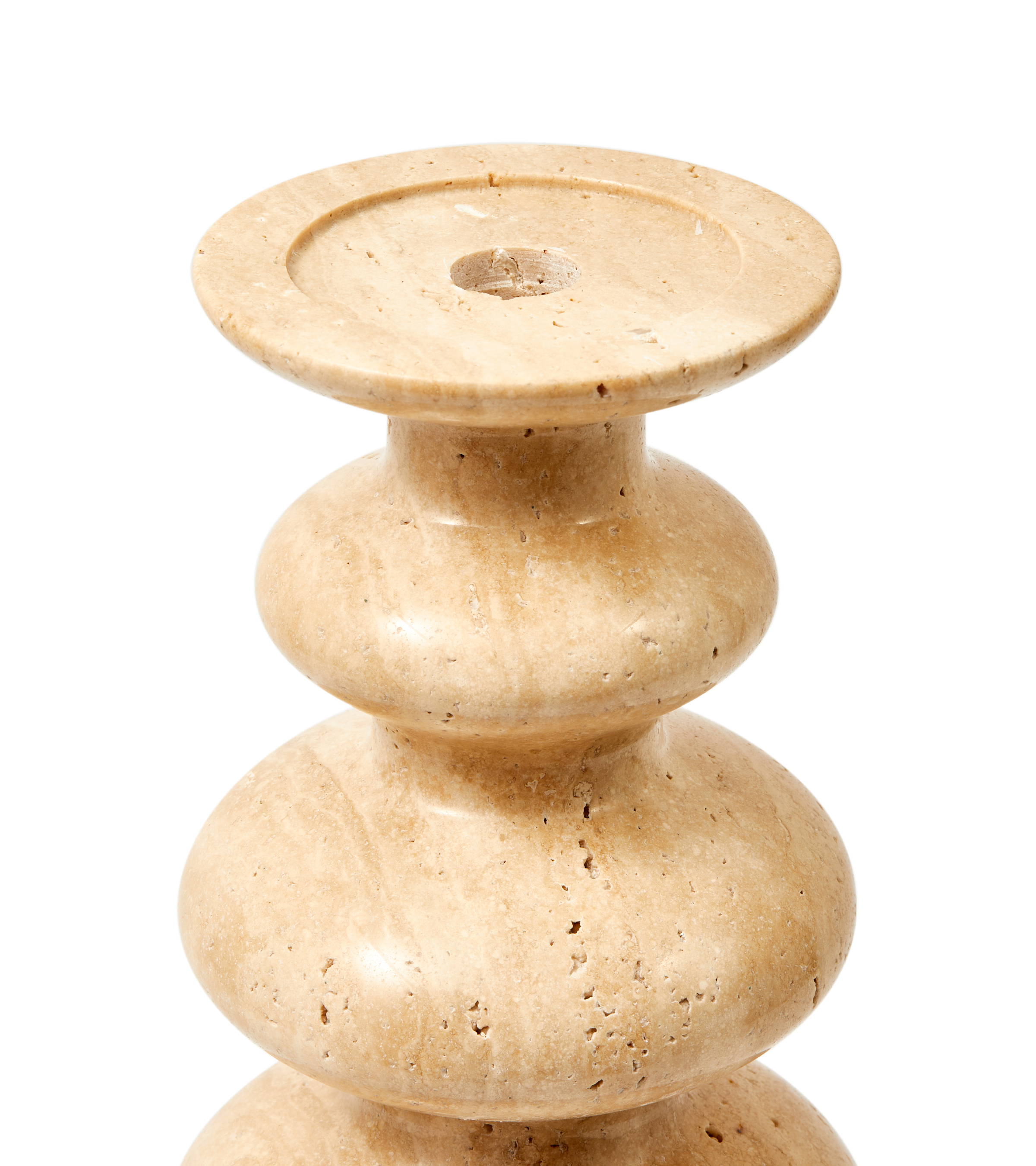 HERITAGE SPHERE Kerzenständer beige Travertin