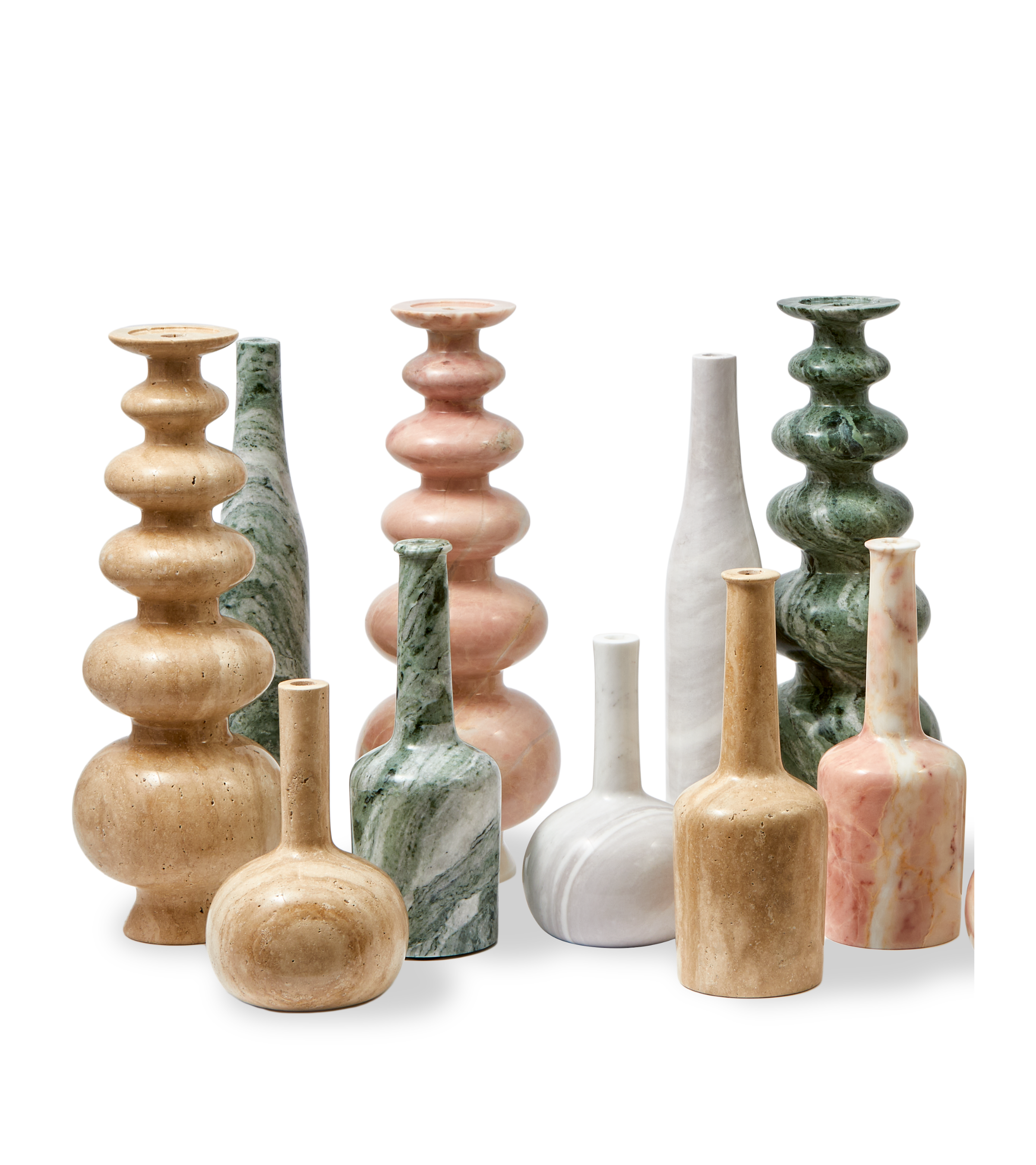HERITAGE BELL Kerzenständer beige Travertin