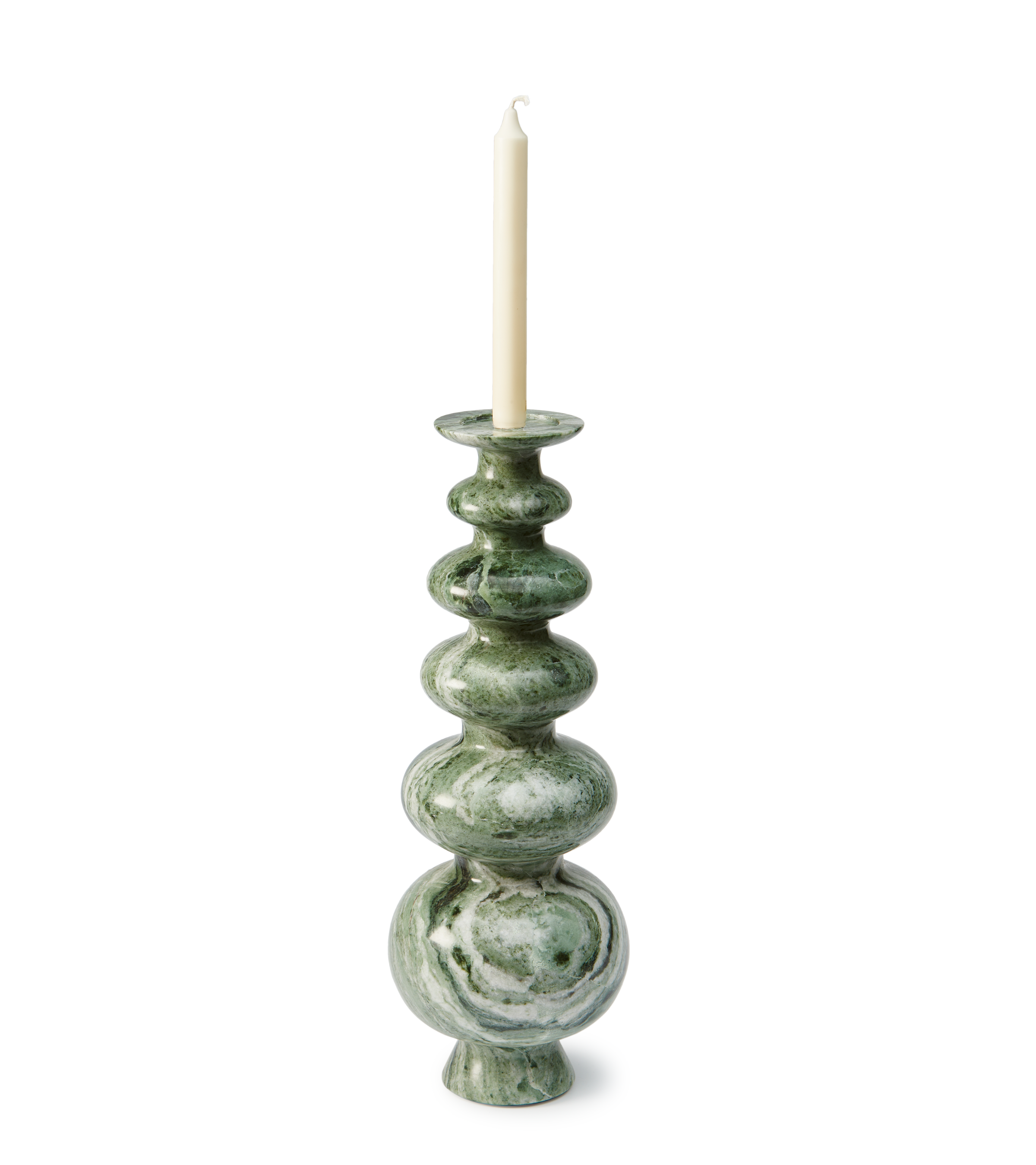 HERITAGE SPHERE Kerzenständer dunkelgrüner Marmor