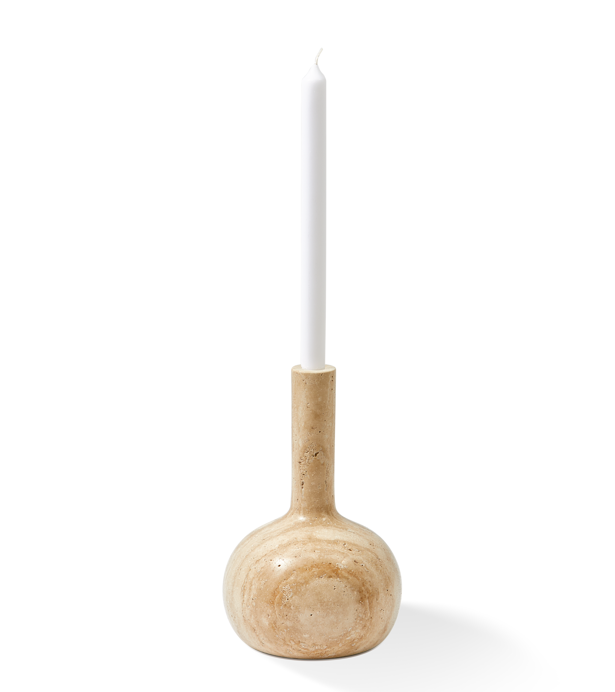 HERITAGE BELL Kerzenständer beige Travertin