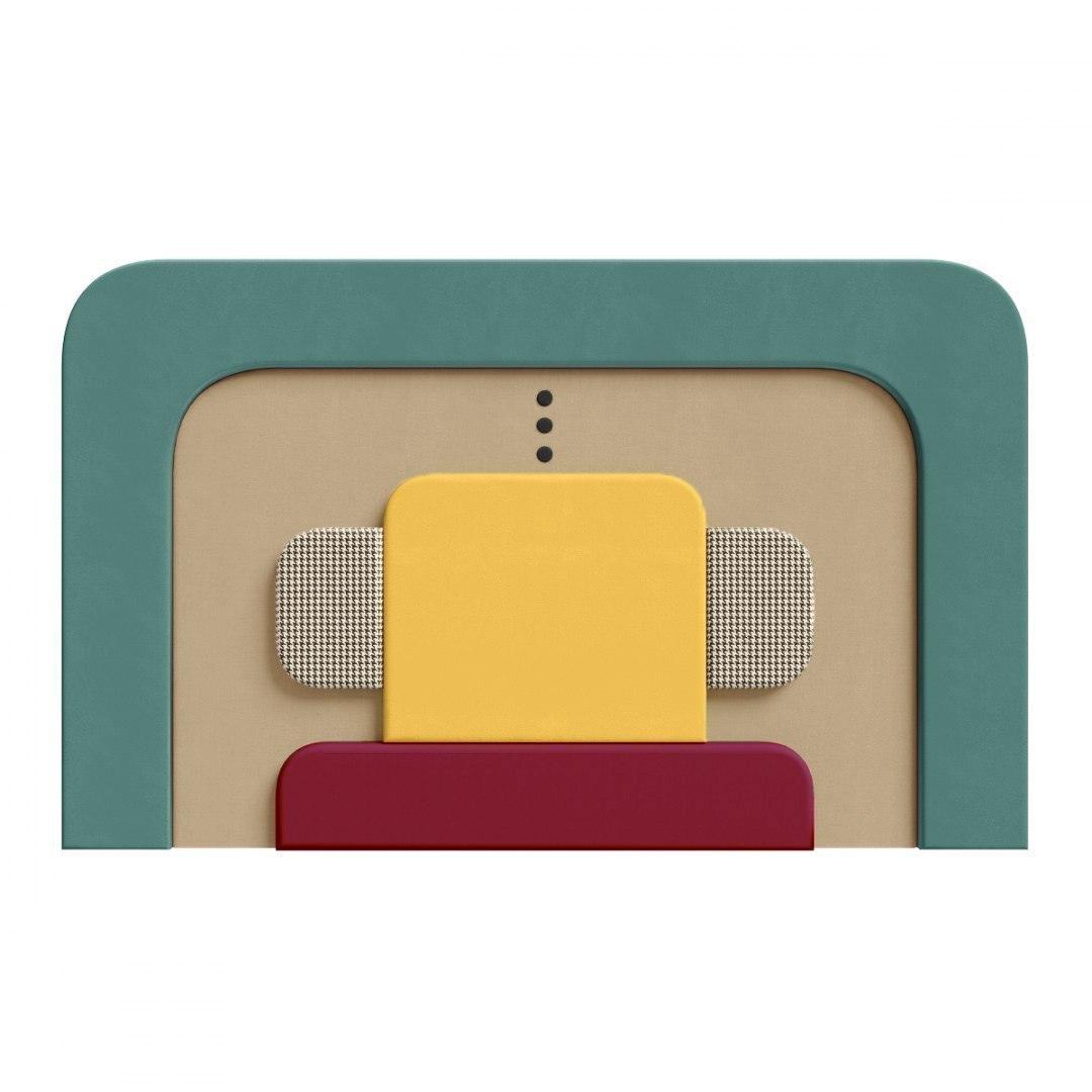 Wezgłowie PLUM 2 beżowy z morskim Happy Barok Eye on Design