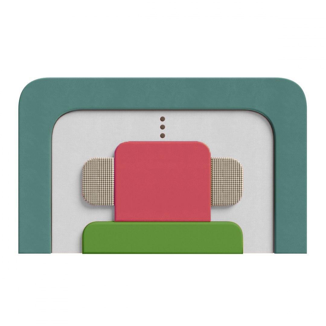 Wezgłowie PLUM 2 szary z morskim zielonym Happy Barok Eye on Design