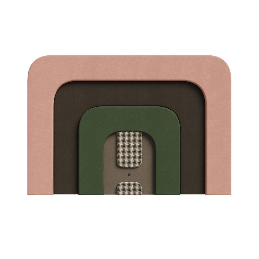 Wezgłowie PLUM 4 zielony z różowym Happy Barok Eye on Design