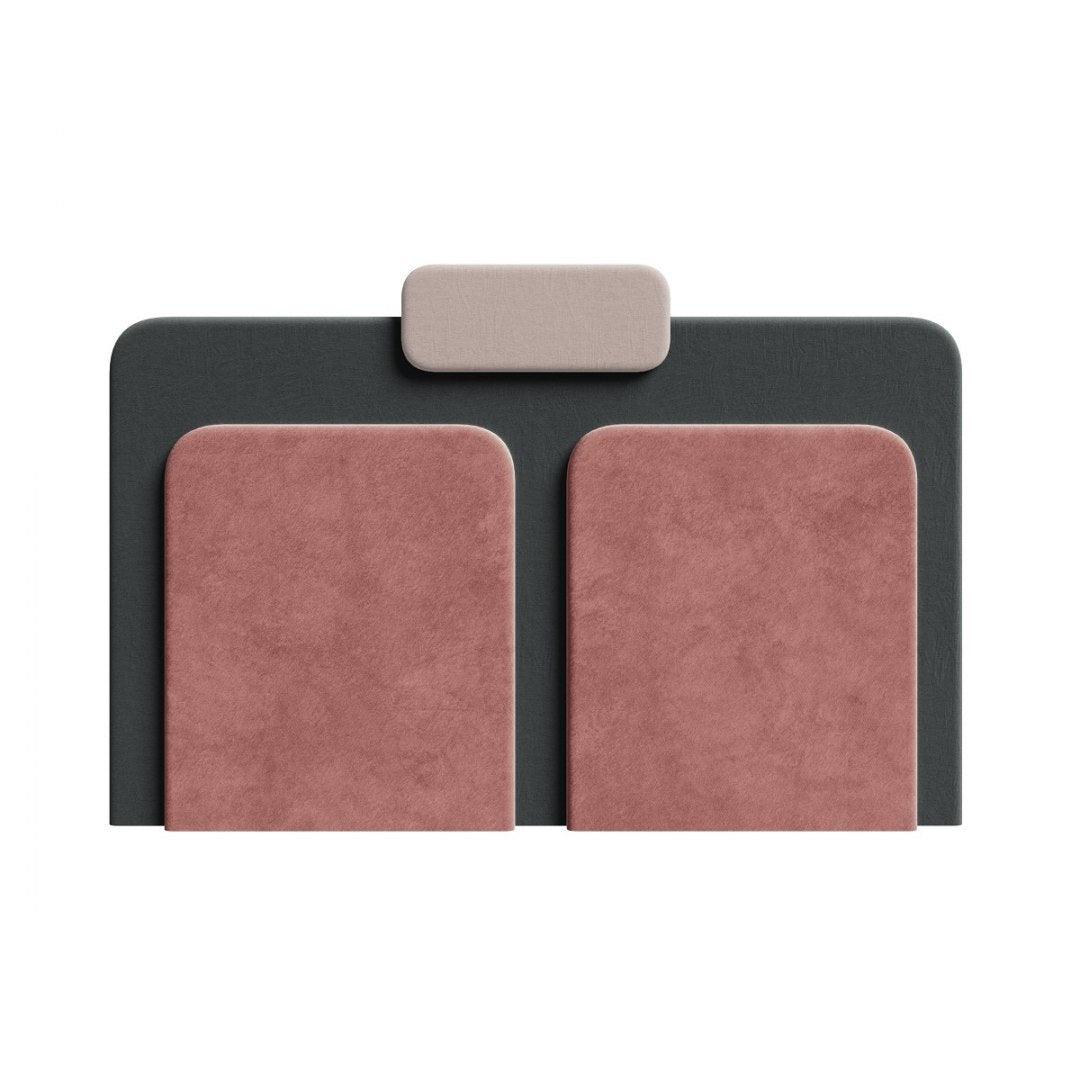 Wezgłowie PLUM 7 różowy z szarym Happy Barok Eye on Design