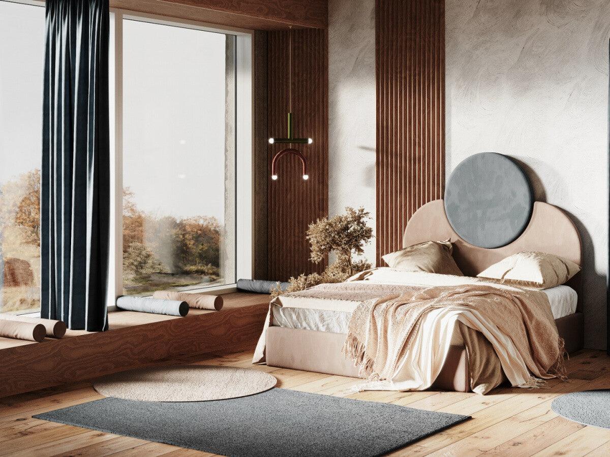 Wezgłowie SUNSET 2 żółto-oliwkowy Happy Barok Eye on Design