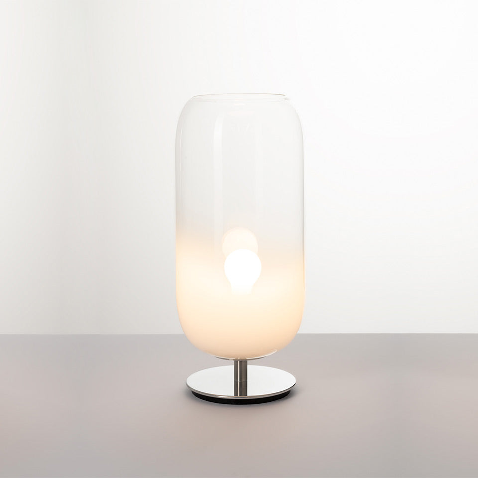 GOPLE table lamp white with silver base