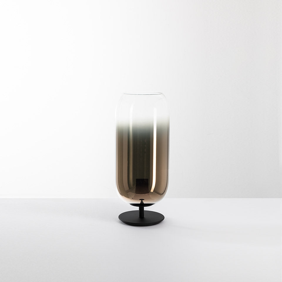 GOPLE table lamp brown with black base