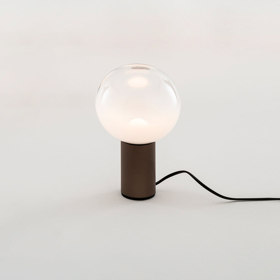 Tischlampe LAGUNA satiniert braun