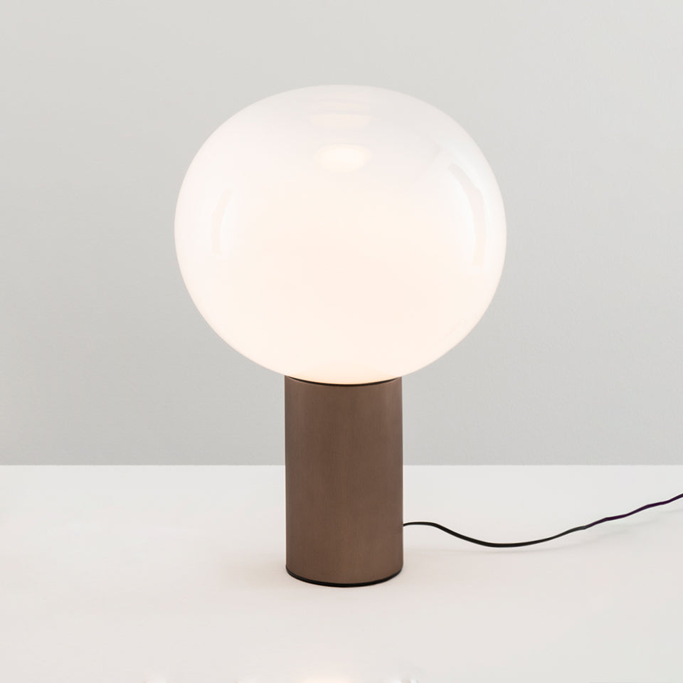 Tischlampe LAGUNA satiniert braun