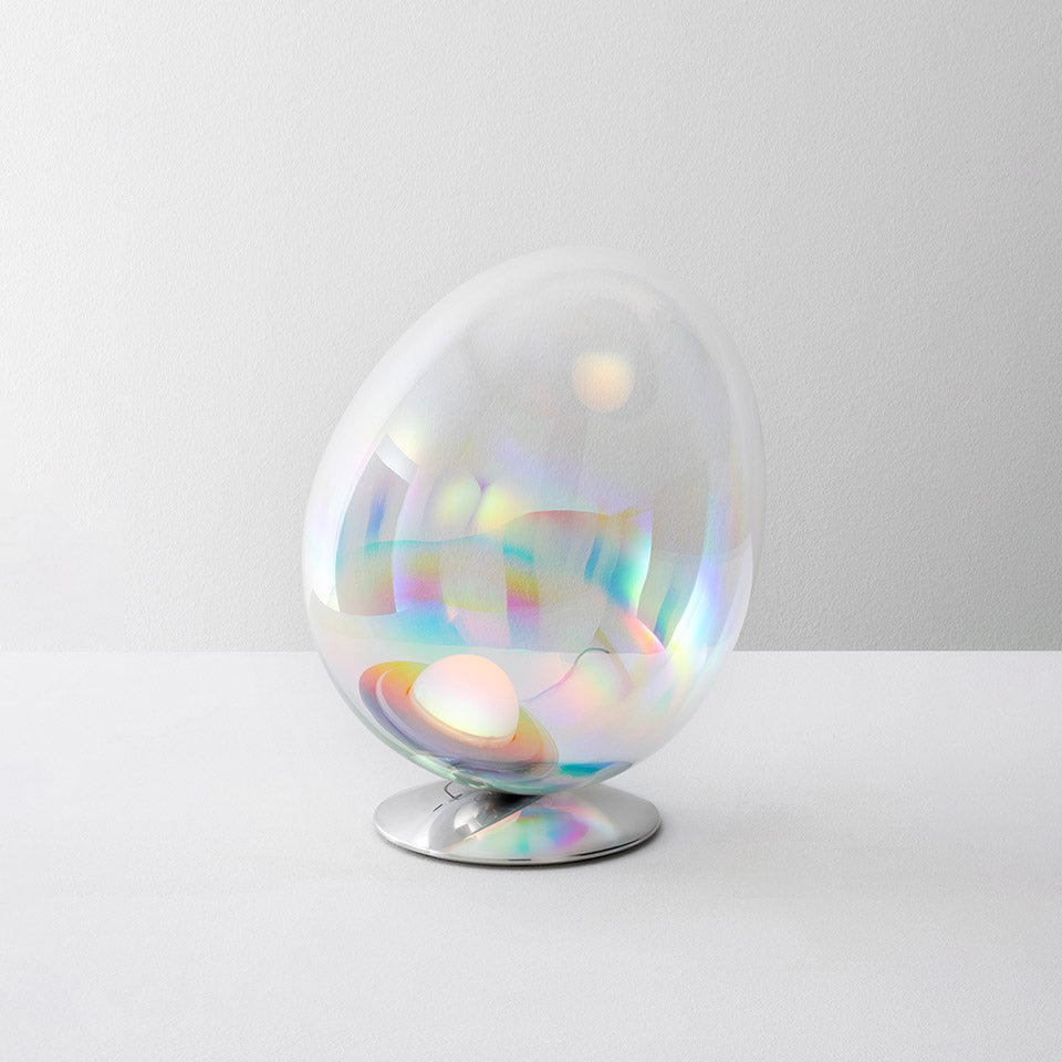 STELLAR NEBULA table lamp iridescent blown glass