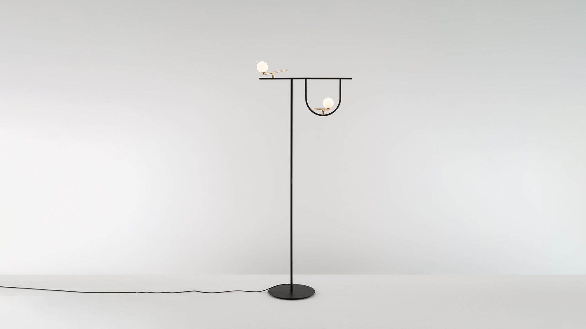 YANZI Floor Lamp Black with Gold