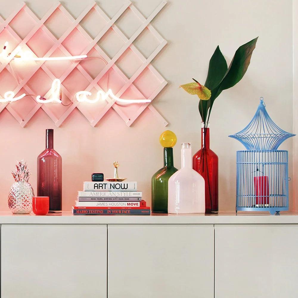 Zestaw butelek BUBBLES AND BOTTLES kolorowe szkło Pols Potten Eye on Design