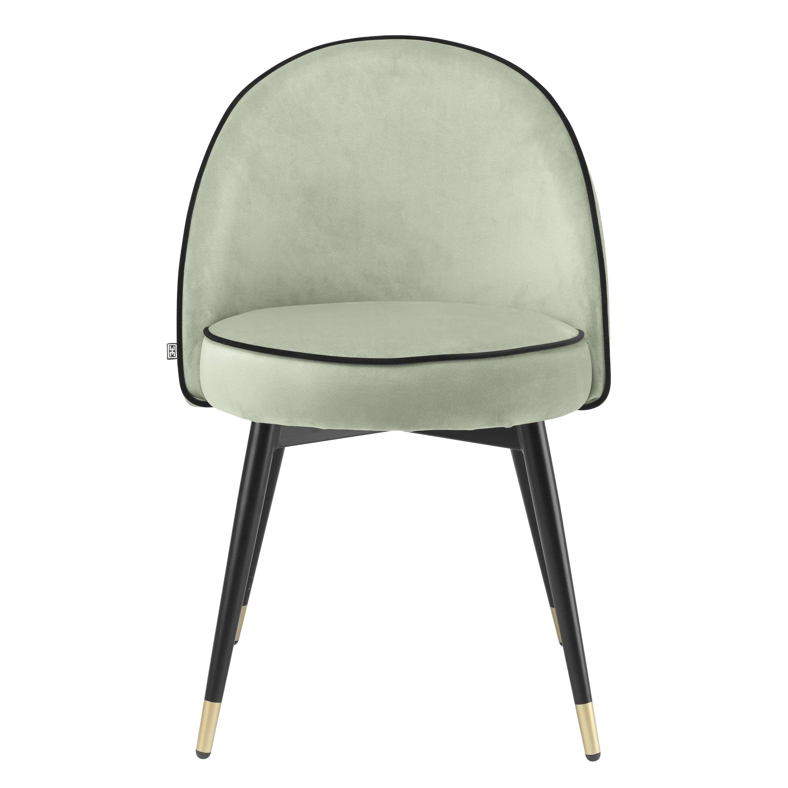 Zestaw krzeseł aksamitnych COOPER pistacjowy Eichholtz Eye on Design