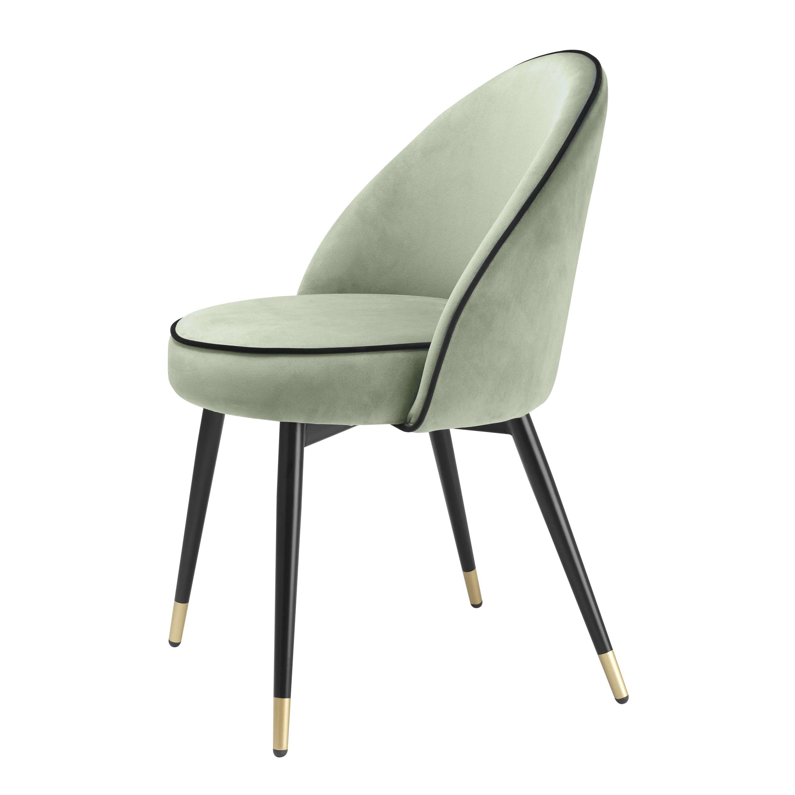 Zestaw krzeseł aksamitnych COOPER pistacjowy Eichholtz Eye on Design