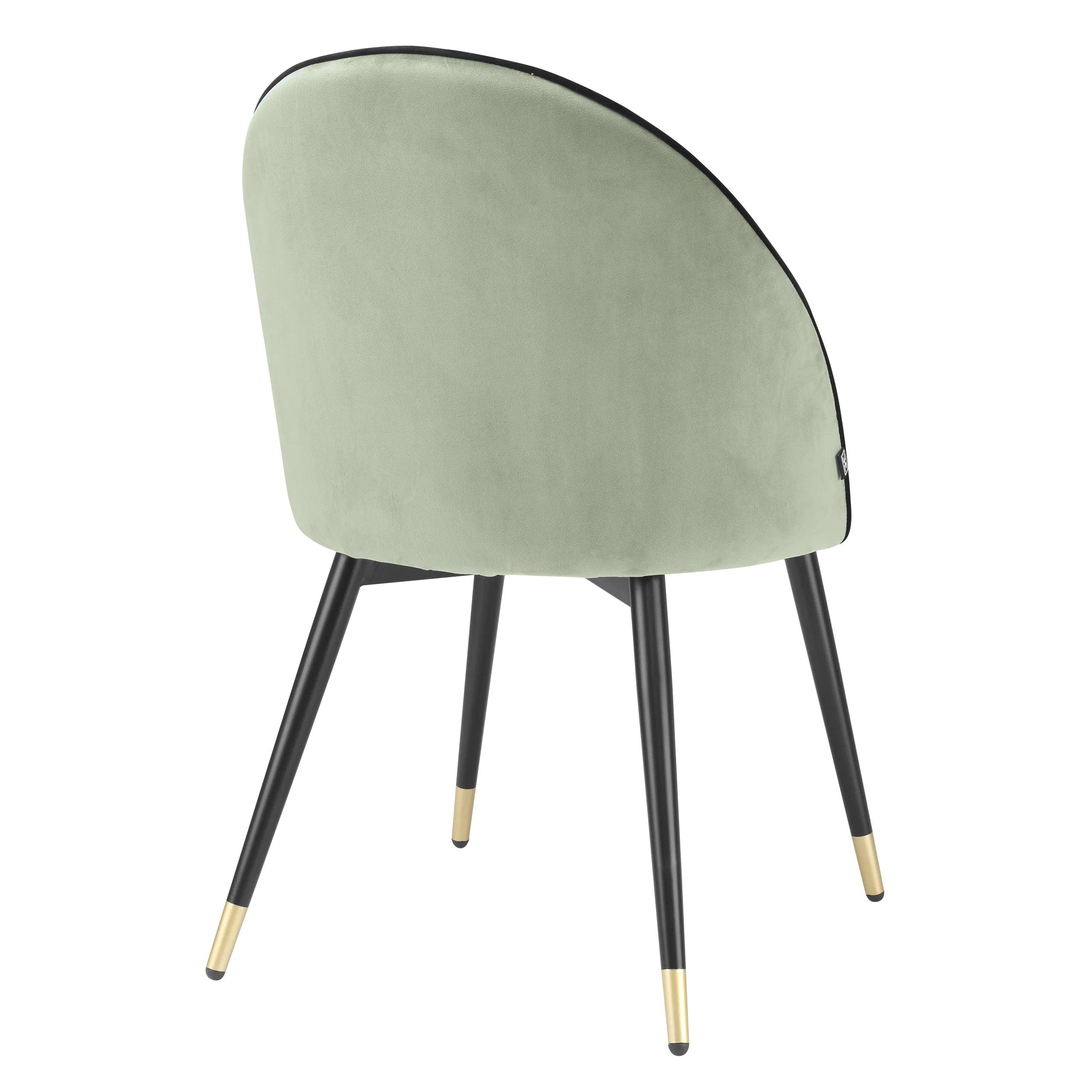 Zestaw krzeseł aksamitnych COOPER pistacjowy Eichholtz Eye on Design