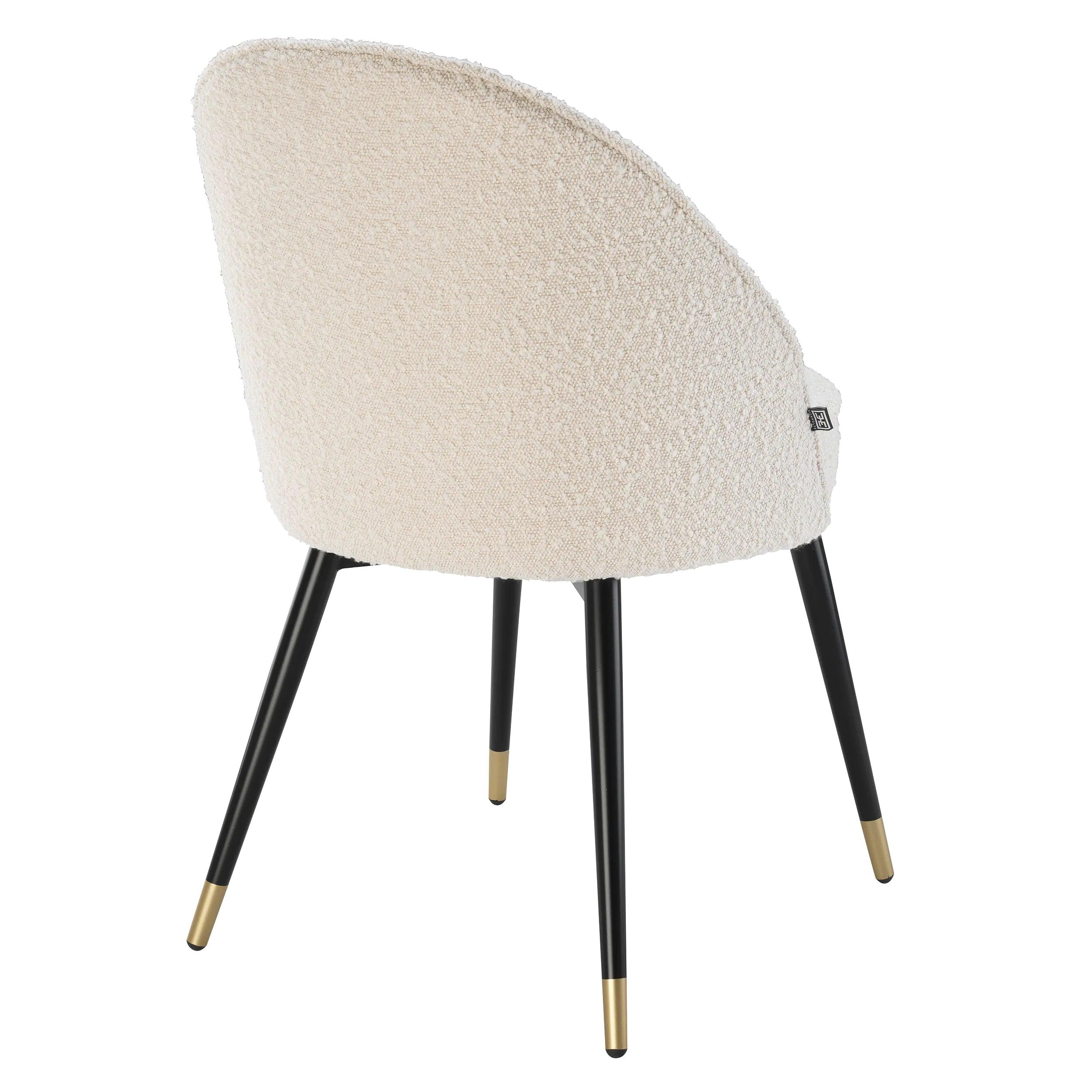 Zestaw krzeseł w tkaninie boucle COOPER kremowy Eichholtz Eye on Design