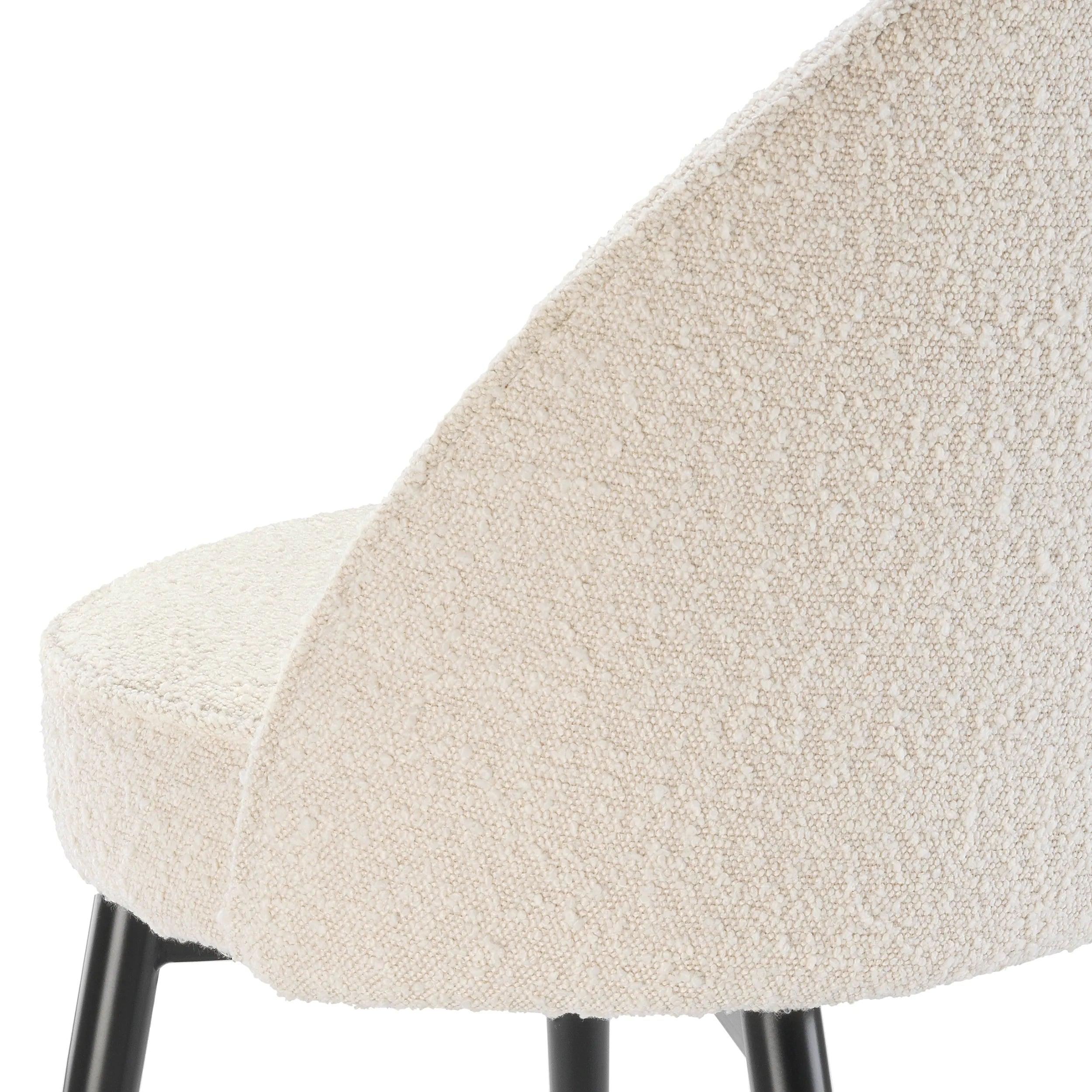 Zestaw krzeseł w tkaninie boucle COOPER kremowy Eichholtz Eye on Design