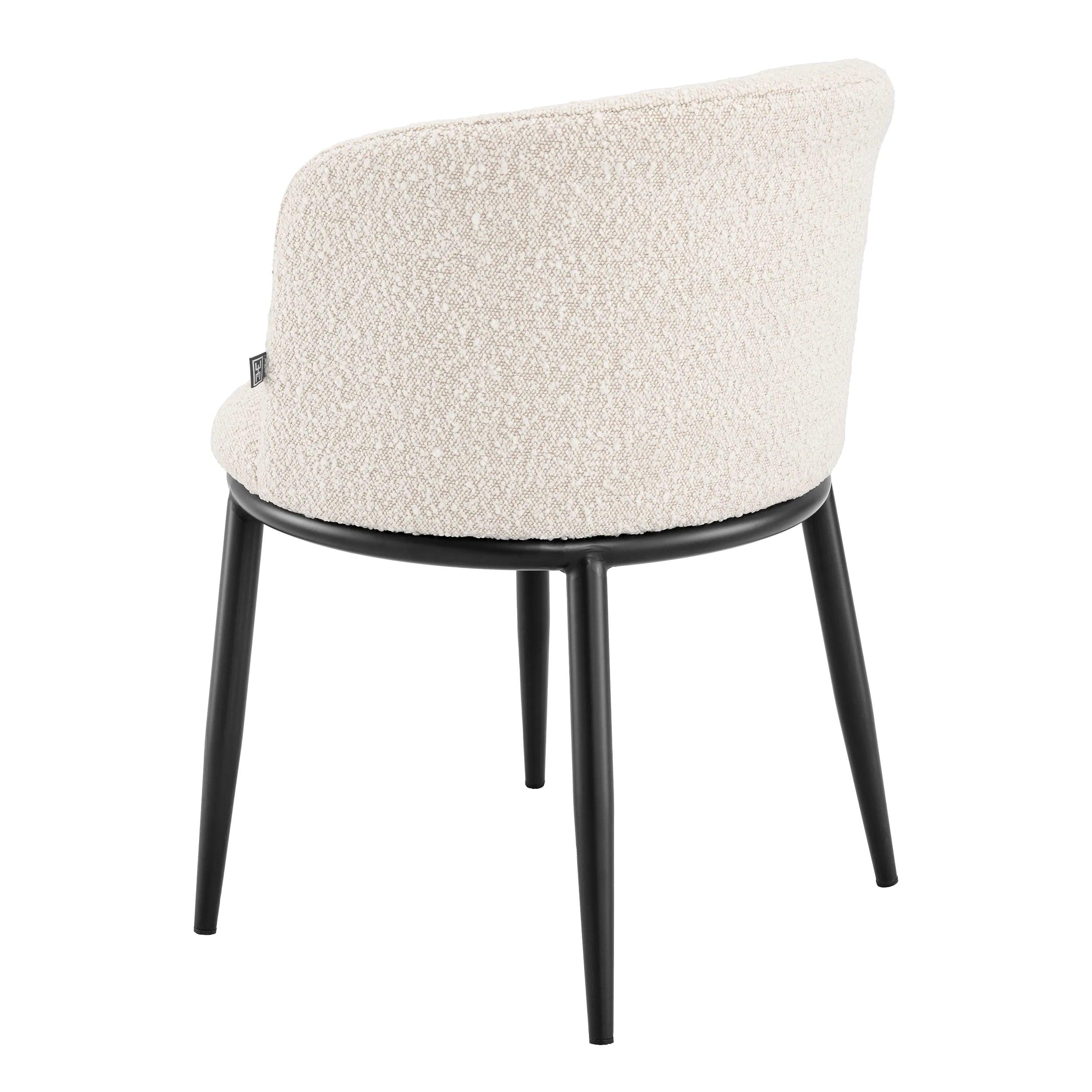 Zestaw krzeseł w tkaninie boucle FILMORE kremowy Eichholtz Eye on Design