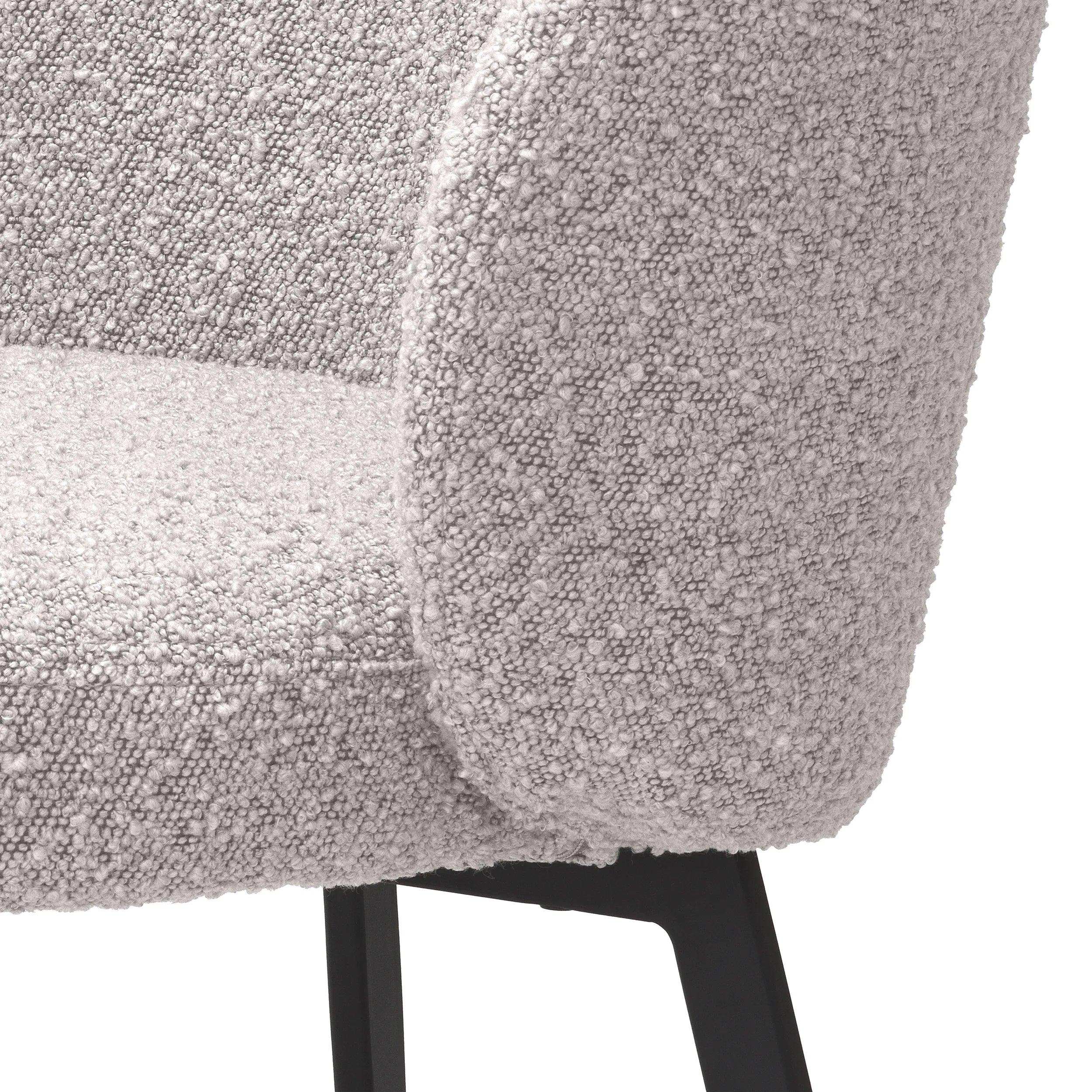 Zestaw krzeseł w tkaninie boucle LLOYD szary Eichholtz Eye on Design