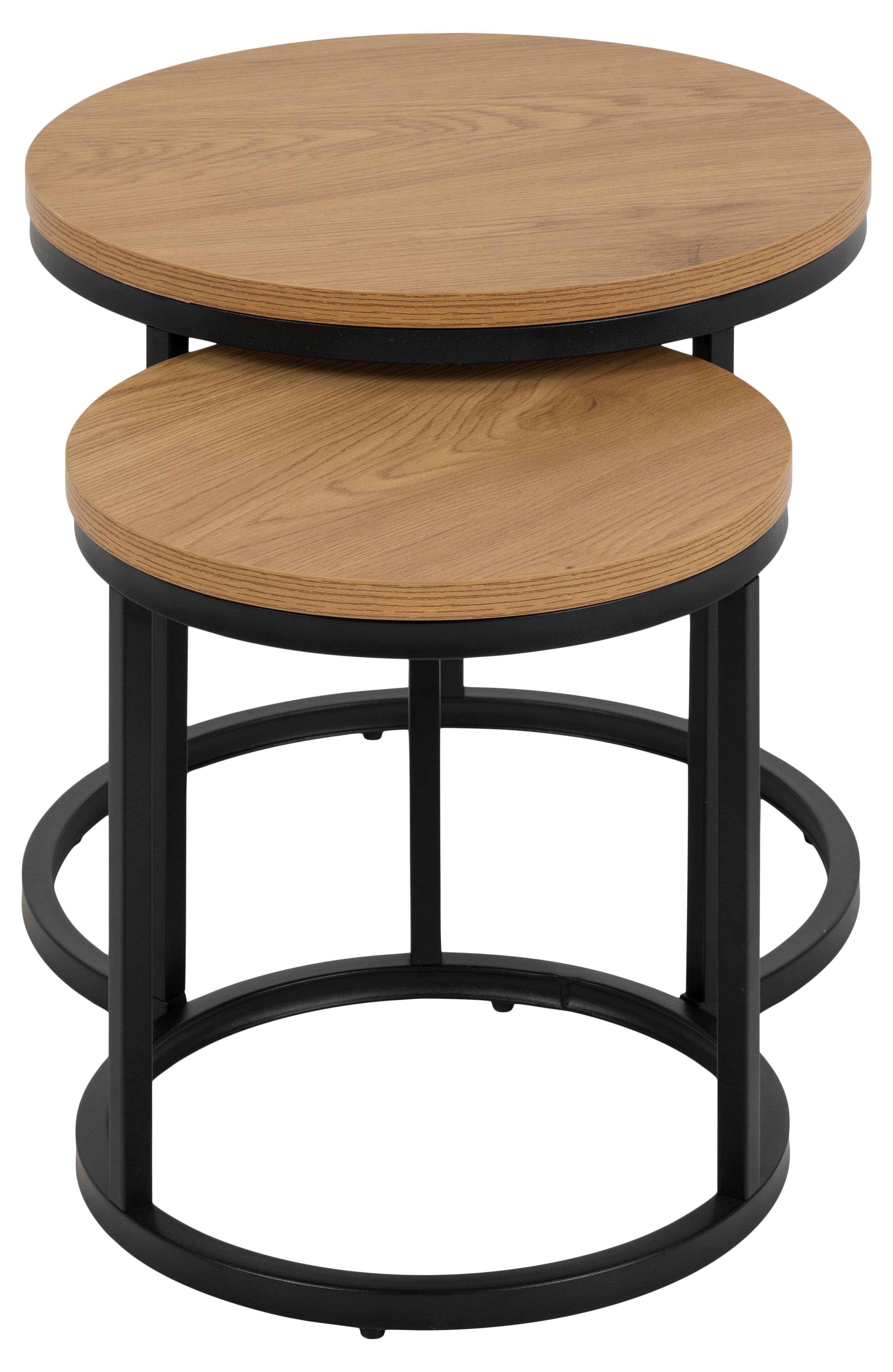 Zestaw okrągłych stolików SPIRO drewniany Home Essentials Eye on Design