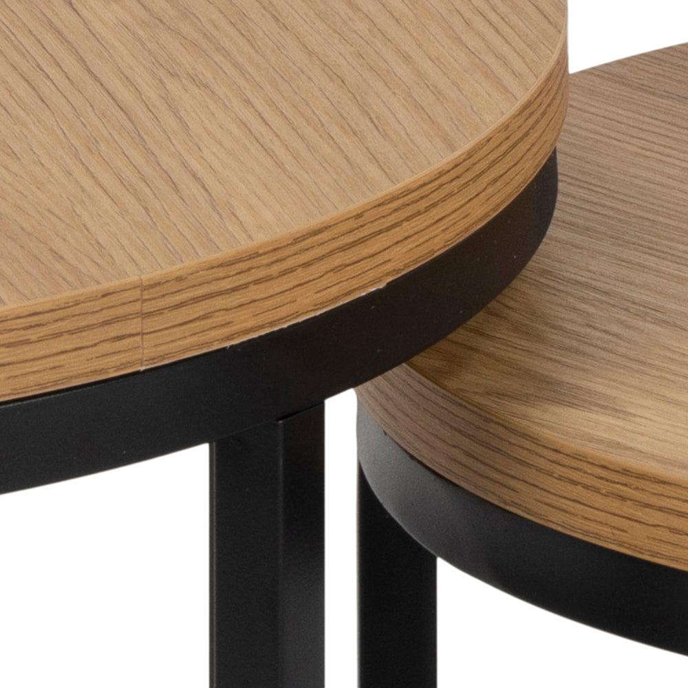 Zestaw okrągłych stolików SPIRO drewniany Home Essentials Eye on Design