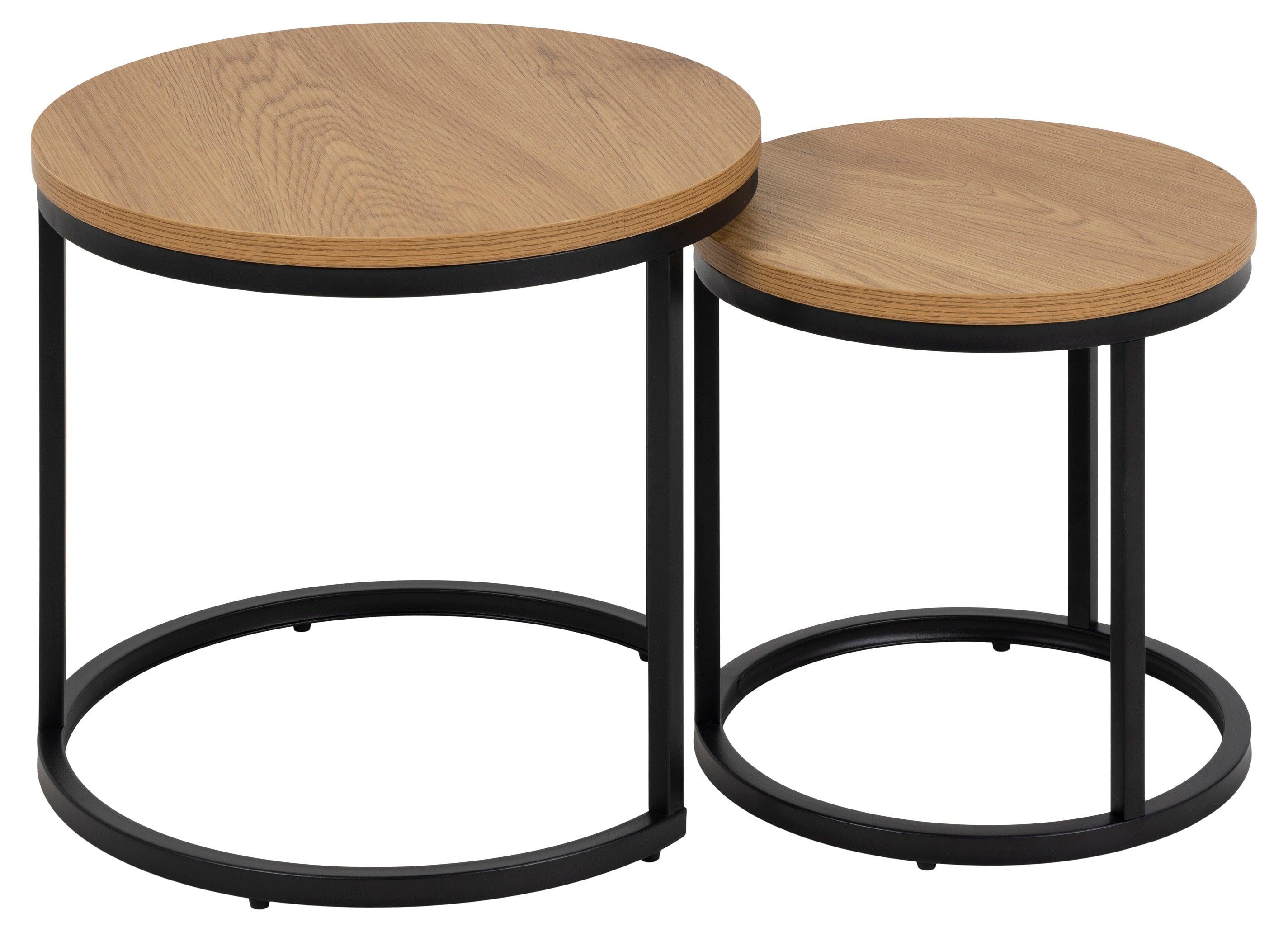 Zestaw okrągłych stolików SPIRO drewniany Home Essentials Eye on Design