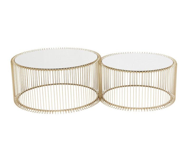 Zestaw stolików kawowych SHINE złoty Kare Design Eye on Design