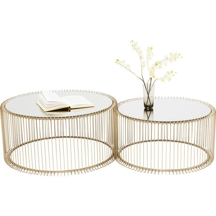 Zestaw stolików kawowych SHINE złoty Kare Design Eye on Design