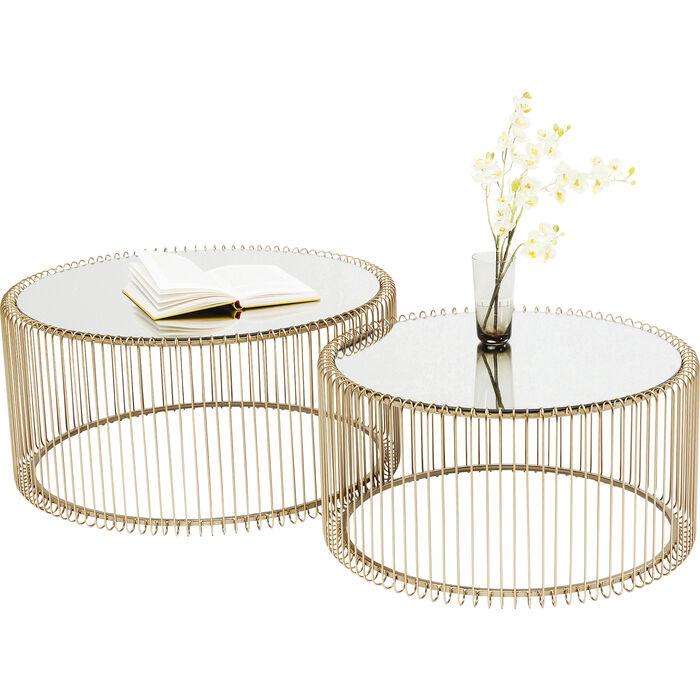 Zestaw stolików kawowych SHINE złoty Kare Design Eye on Design